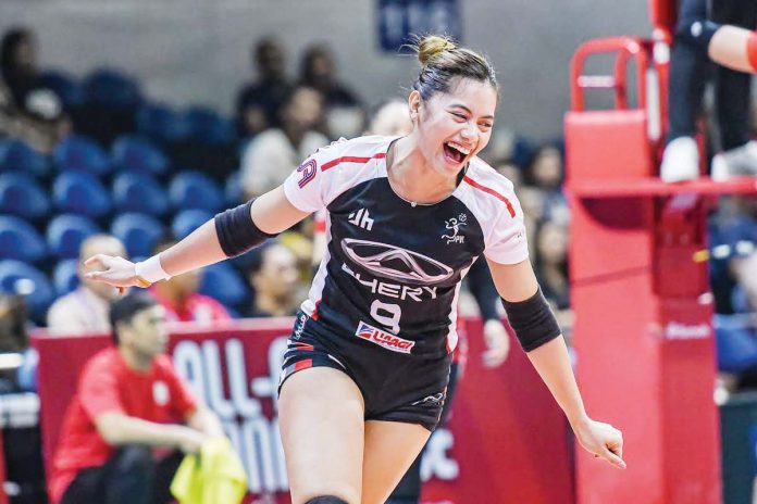 Jennifer Nierva was named Player of the Game in Chery Tiggo Crossovers’ victory over PLDT High Speed Hitters. PVL PHOTO