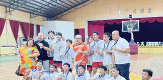 Members of St. Robert’s International Academy Panda Rockets secondary boys basketball team. PHOTO COURTESY OF EUGENE CHUA