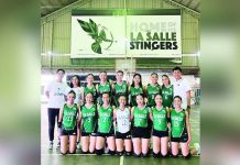 Members of University of St. La Salle Stingers women’s volleyball team. CONTRIBUTED PHOTO