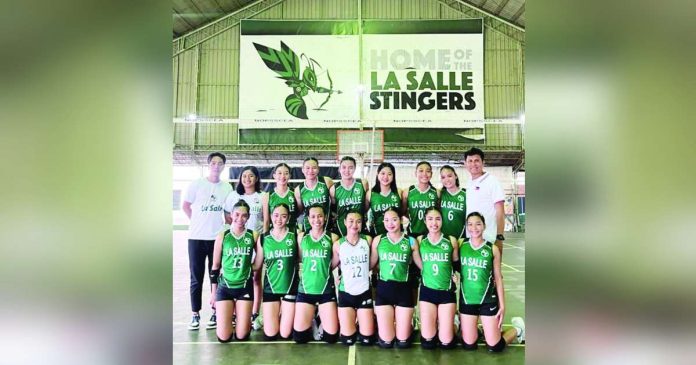 Members of University of St. La Salle Stingers women’s volleyball team. CONTRIBUTED PHOTO