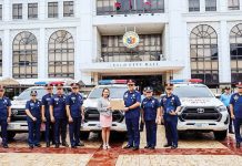 Mayor Jerry P. Treñas turned over 80 Taurus T4 assault rifles, 250 Motorola batteries for serviceable radios and three patrol vehicles to Iloilo City Police Office director Colonel Kim Legada on Wednesday morning, Jan. 8, 2025. ILOILO CITY GOVERNMENT/FACEBOOK PHOTO