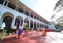 Well-preserved culture, heritage. West Visayas State University students showcase the Ilonggo culture during the turnover of the university’s newly restored Quezon Hall.