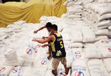 The National Food Authority (NFA) will purchase around 300,000 metric tons of rice this 2025 to cover 15 days of national consumption as mandated by the amended Rice Tariffication. Photo shows workers stacking rice at an NFA warehouse. INQUIRER FILE PHOTO