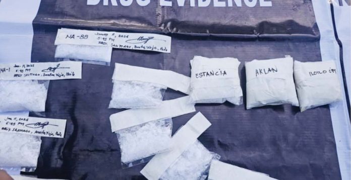 Around 415 grams of suspected shabu with an estimated street value of P2.822 million were recovered from drug suspect identified as alias “Totong” in Barangay Santiago, Barotac Viejo, Iloilo on Saturday, Jan. 11, 2025. AKSYON RADYO ILOILO 720/FACEBOOK PHOTO