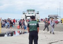 Passengers from Bacolod City arrive at Dumangas port in Dumangas, Iloilo. PDEA VI PHOTO