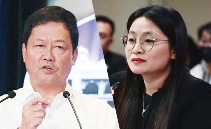 The office of Solicitor General Menardo Guevarra (left) filed a petition to cancel the birth certificate of dismissed Bamban, Tarlac mayor Alice Guo (right) before the Tarlac Regional Trial Cour t -Branch 111 last year.