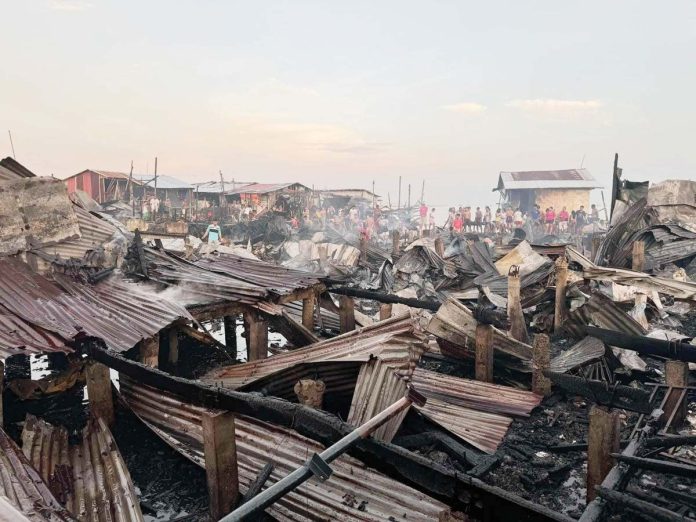 Eighty-one houses were gutted after a massive fire struck Purok Kagaykay, Barangay 2, Bacolod City on July 31, 2024. PHOTO COURTESY OF JOJO ROBELLO|BFP|AMITY VIA BCD PIO