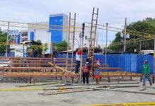 The Iloilo City Government begins the construction of side stages at Iloilo Freedom Grandstand, the Judging Area 1 for the Dinagyang Festival 2025 highlights, on Tuesday, January 14, 2025. K5 NEWS FM ILOILO PHOTO