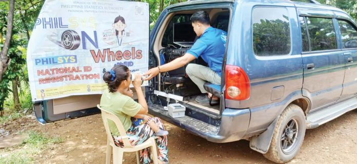 The Philippine Statistics Authority-Guimaras Provincial Statistical Office brings PhilSys (Philippine Identification System) on Wheels in Sitio Ipil, Barangay Igcawavan, San Lorenzo town, making national IDs accessible to the people of Guimaras.