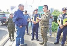 Major General Marion Sison (second from right), commander of the Philippine Army’s 3rd Infantry Division, participates in the launch of checkpoints by the Western Visayas Regional Joint Control Center as the election period started on January 12, 2025. In a statement the following day, he affirmed that no reports of rebel-related extortion activities, such as “permit to campaign” or “permit to win”, have surfaced since the start of the election period. Photo courtesy of 3DPAO