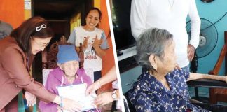 These two centenarians from Roxas City are now P100,000 richer after they were awarded their cash gift and letter of felicitation from President Ferdinand "Bongbong" Marcos Jr. on Jan. 28, 2025. MAYOR RONNIE DADIVAS/FACEBOOK PHOTOS