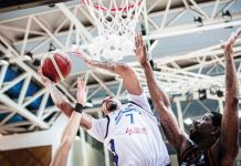 SGA-Pilipinas’ Chris McCullough goes for a rebound. PHOTO COURTESY OF DUBAI BASKETBALL CHAMPIONSHIP