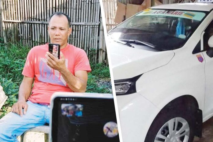 Anthony Aguirre, A&A Marie Taxi driver from Barangay Amparo, Pavia, Iloilo, earned praises for his honesty after returning a bag containing P2.4 million in cash left by his passenger on Saturday, January 18, 2025. ROMMEL PACLIBAR/XFM RADYO PATROL ILOILO PHOTOS