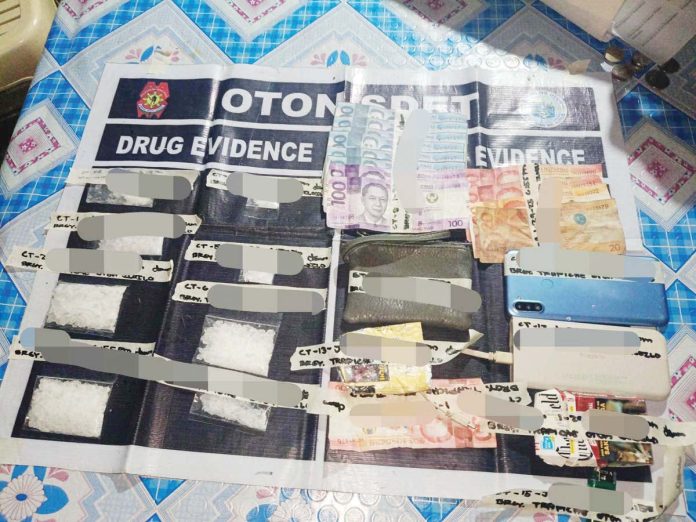 Approximately 80 grams of suspected shabu valued at P544,000 were recovered by the police from two drug suspects in Barangay Trapiche, Oton, Iloilo on Jan. 30, 2025. IPPO PHOTO