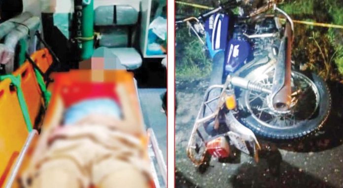 A motorcyclist from Barangay Pasil, New Lucena, Iloilo died after his vehicle rammed into a road sign and a car in Barangay Sigangao, Zarraga, Iloilo on Jan. 2, 2025.