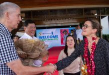 Negros Occidental’s Gov. Eugenio Jose Lacson (leftmost) and San Carlos City’s Mayor Renato Gustilo (second from left) welcome British Ambassador to the Philippines Laure Beaufils (right) during her visit to San Carlos City on Feb. 10, as part of efforts to strengthen partnerships for biodiversity conservation. PROV’L GOV’T OF NEGROS OCCIDENTAL PHOTO