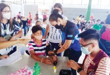 Municipal health workers conduct blood pressure monitoring for residents of Sta. Barbara, Iloilo. Blood pressure monitoring is a measure to screen individuals who may be suffering from hypertension. Once hypertension is detected, individuals are referred to the Rural Health Unit for management and monitoring of high blood pressure. ILOILO PROVINCIAL HEALTH OFFICE PHOTO