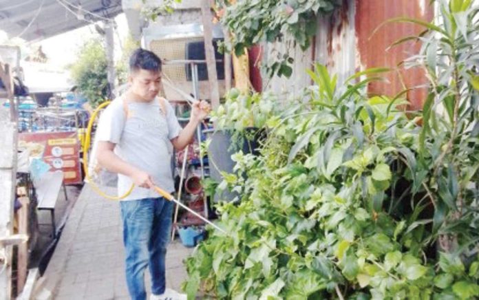 In an effort to combat dengue, the Iloilo City Health Office’s environmental misting team carries out fogging operations in Barangay Zamora-Melliza, as seen in this undated photo. Dr. Mary Ann Diaz, the city’s health officer-in-charge, reported that Iloilo City recorded 106 dengue cases and one fatality from January 1 to February 22, marking a slight decrease from the 119 cases reported during the same period last year. PHOTO FROM CHO FB PAGE