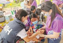 Kids received measles-rubella and polio vaccines during the Chikiting Ligtas - Measles Rubella Oral Polio Supplemental Immunization Activity in Barangay Tacas, Pontevedra, Capiz. PONTEVEDRA PCF/FACEBOOK PHOTO