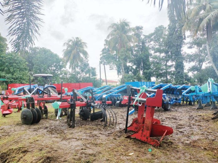 Ten dump trucks, farm tractors and other farm implements were distributed to mill district development councils and block farm beneficiaries in Negros Occidental on Saturday, Feb. 22, 2025.