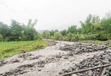 Continuous rainfall has transformed ash deposits into mudflows along the Buhangin River which flows along La Castellana and Moises Padilla towns in Negros Occidental. The mudflows were preceded by a minor explosive eruption of Kanlon volcano at 3:11 p.m. on February 6, 2025. TASK FORCE KANLAON RIMT / LA CASTELLANA MDRRMO