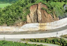 This road slope protection prevents road blocks along the portion of Bacolod South Road in Cauayan, Negros Occidental. DPWH PHOTO