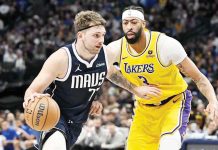 Luka Doncic and Anthony Davis have been traded for each other in a blockbuster deal consummated on Sunday. GETTY IMAGES