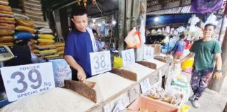 Special rice (tonner variety) sells at P38 per kilo at the Bankerohan Public Market in Davao City on March 13, 2025. The Bangko Sentral ng Pilipinas said the anticipated decline in rice prices will help inflation to remain within target. PNA PHOTO BY ROBINSON NIÑAL JR.