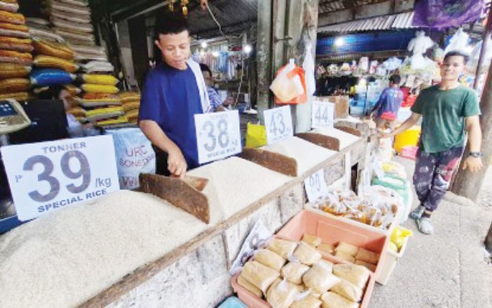 Special rice (tonner variety) sells at P38 per kilo at the Bankerohan Public Market in Davao City on March 13, 2025. The Bangko Sentral ng Pilipinas said the anticipated decline in rice prices will help inflation to remain within target. PNA PHOTO BY ROBINSON NIÑAL JR.