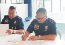 Officials of the Police Regional Office 6 cast their votes for national posts during the local absentee voting held at Camp General Martin Teofilo Delgado in Fort San Pedro, Iloilo City on April 29, 2019. PNA FILE PHOTO