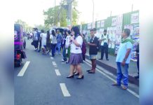 Several commuters in Las Piñas City were stranded by the continued transport strike on Tuesday morning. PHOTO COURTESY OF MANIBELA