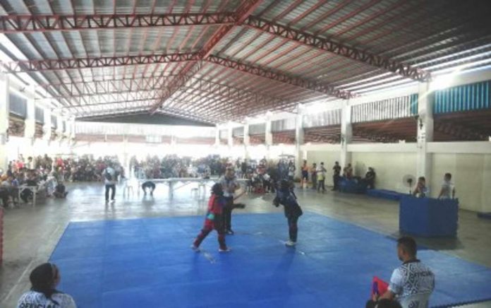 Arnis players are seen in action during the 2025 Western Visayas Regional Athletic Association Meet held in Antique province from March 1 to 8, 2025. Dr. Evelyn Remo, chief of the School Governance and Operations Division of the Department of Education Schools Division of Antique, said in an interview on Friday, March 21, 2025, that 17 athletes from Antique are now rigorously training for the Palarong Pambansa in Ilocos Norte on May 24 to June 2. PNA PHOTO BY ANNABEL CONSUELO J. PETINGLAY