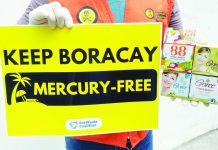 With the involvement of local authorities, businesses, citizens and the Food and Drug Administration Region 6, the unlawful sale in Boracay Island of dangerous cosmetics with mercury can be stopped, according to toxics watchdog group EcoWaste Coalition. ECOWASTE COALITION