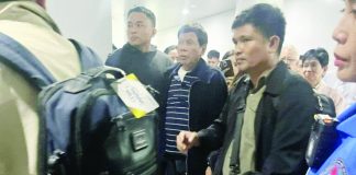 Former President Rodrigo Duterte was arrested on Tuesday, March 11, by the Philippine National Police upon his arrival at Ninoy Aquino International Airport Terminal 3 due to the warrant for crimes against humanity by the International Criminal Court. PHOTO COURTESY OF INQUIRER.NET