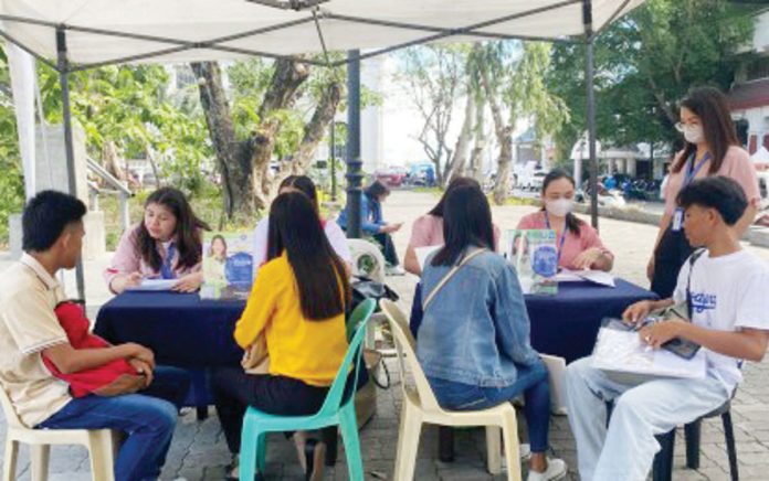 The Public Employment Services Office (PESO) of the Iloilo City Government holds a recruitment activity at Sunburst Park in Iloilo City in this photo taken on February 14, 2025. The employment rate in this city has been steadily increasing since 2022, based on PESO records. PHOTO COURTESY OF PESO