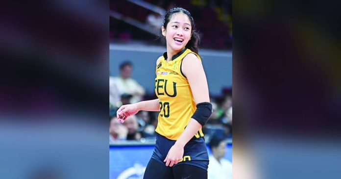 Negrense libero Ann Monares had eight excellent receptions and five excellent digs in FEU Lady Tamaraws’ win over Adamson University Lady Falcons. UAAP PHOTO