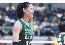 Angel Canino says her teammates in the De La Salle University Lady Spikers are beginning to make significant contributions, which hves been instrumental in their four-game winning streak to close the first round of eliminations with a 5-2 mark. UAAP PHOTO